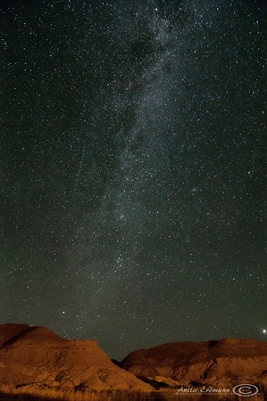 Milky Way over the Alberta Badlands